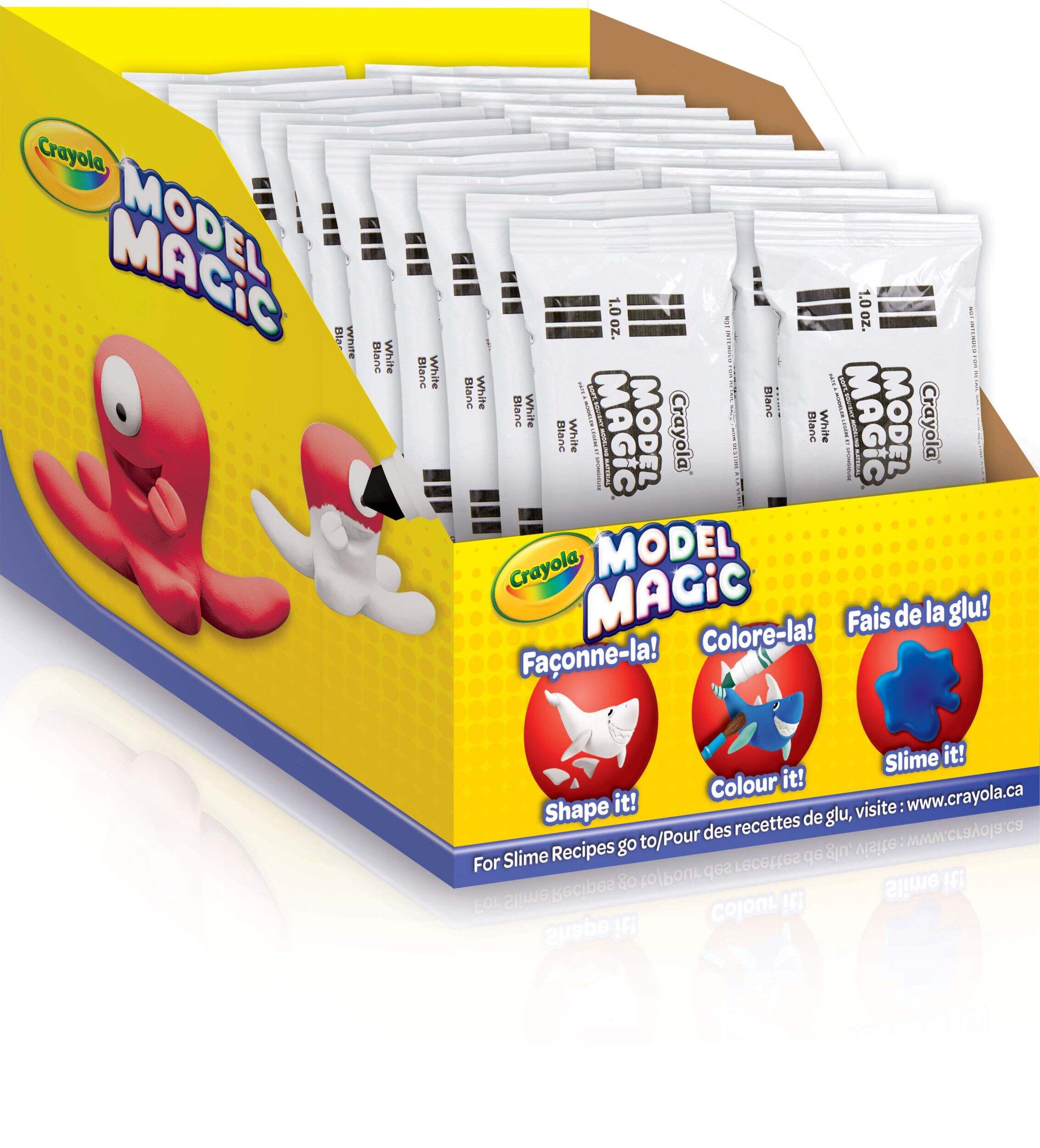 Crayola Model Magic Packs, White, Ages 3+, for Arts & Crafts/Birthday Favour Front_Three_Fourths_Angled_Right