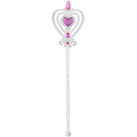 Princess Heart Wand, Silver/Purple, One Size, Wearable Accessory for Halloween Overhead_Flat
