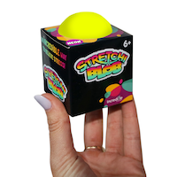 Stretchi Neon Small Stress Ball, Yellow, Ages 6+, for Birthday/Party Favour, Squishy Stress Relief Toy