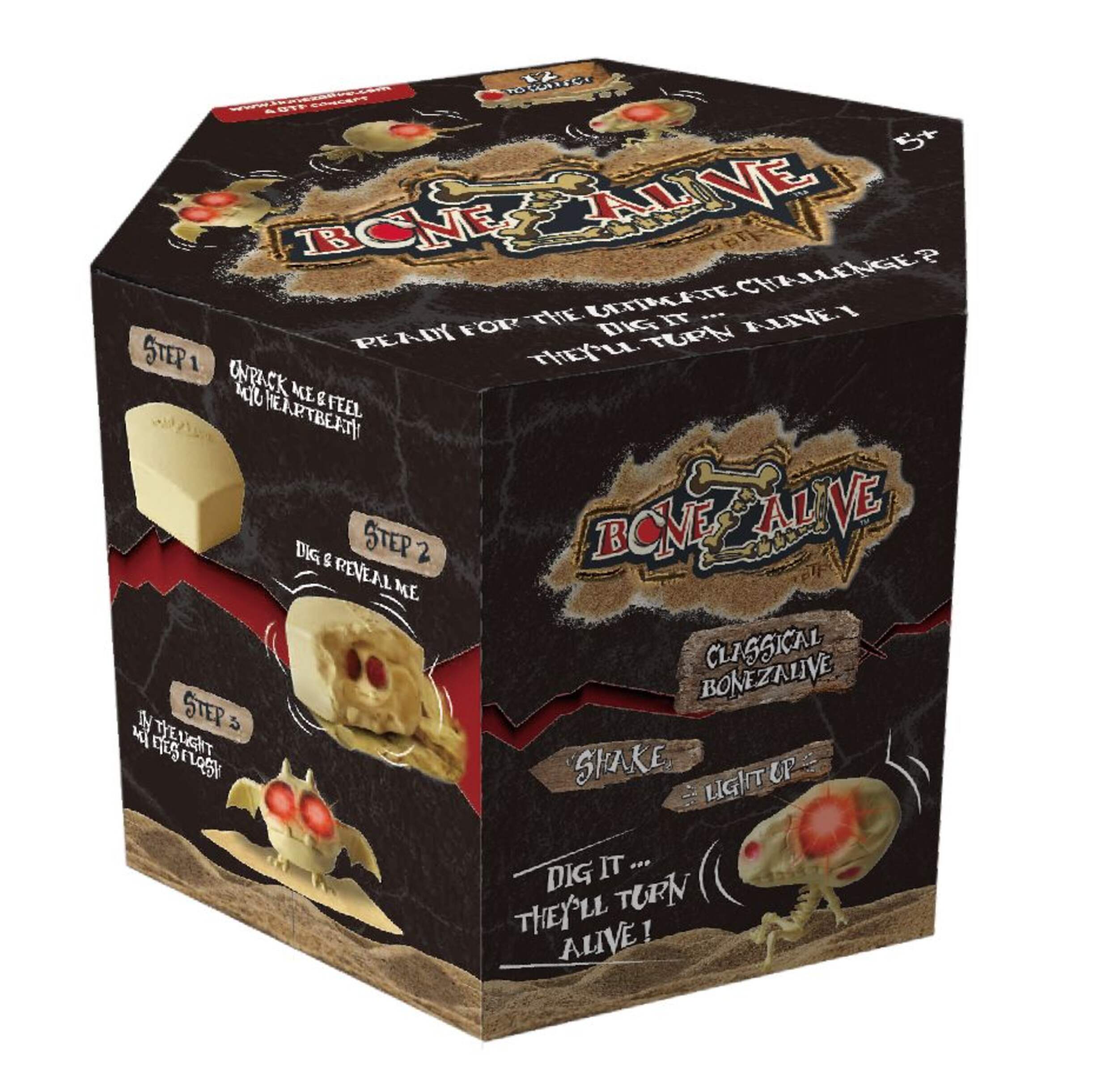 Bonezalive Interactive Digging Kit, White, Ages 5+, for Birthday/Party Favour Front_Elevated