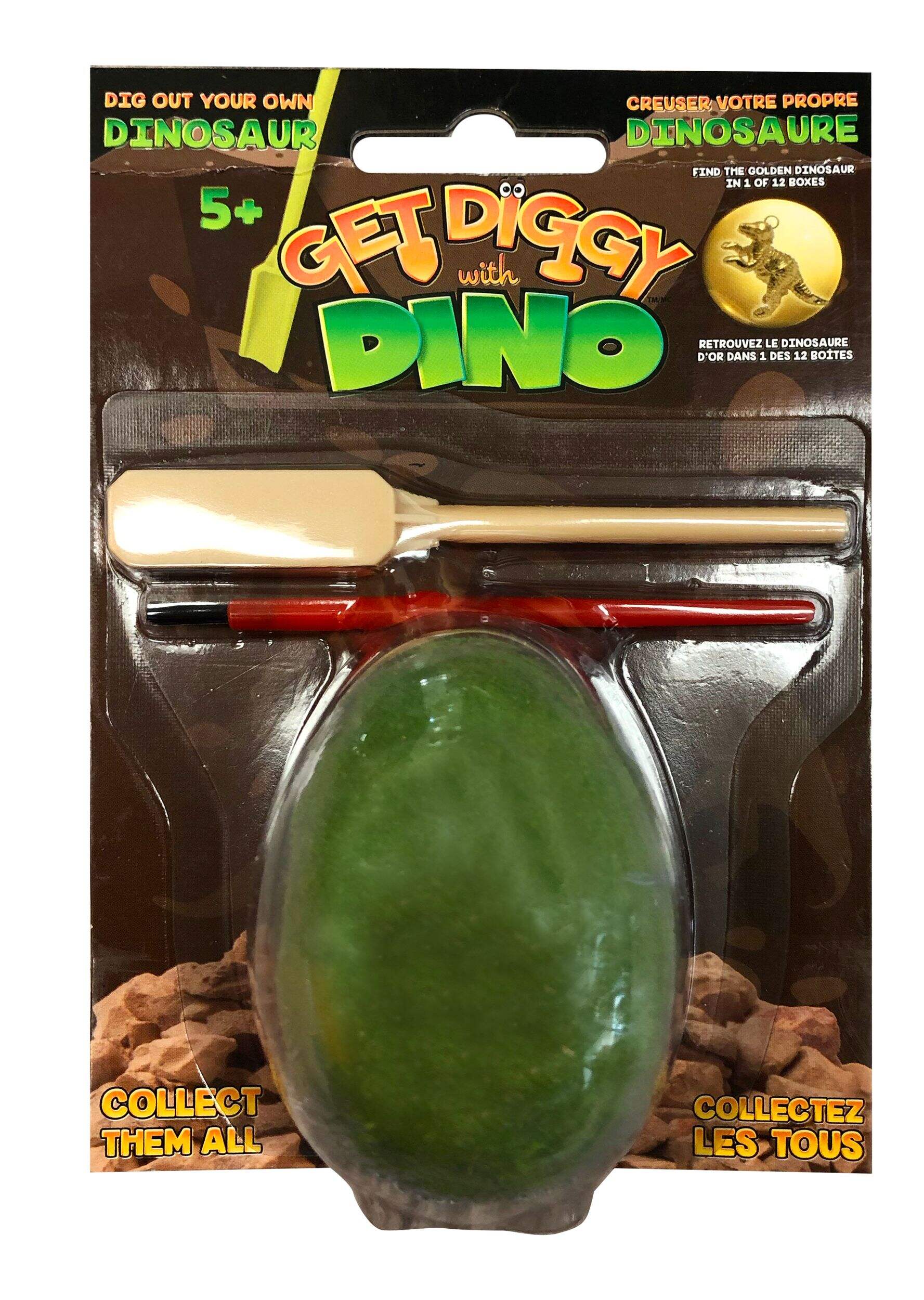 Get Diggy With It Dino, Green, Ages 5+, for Birthday/Party Favour Front_Flat