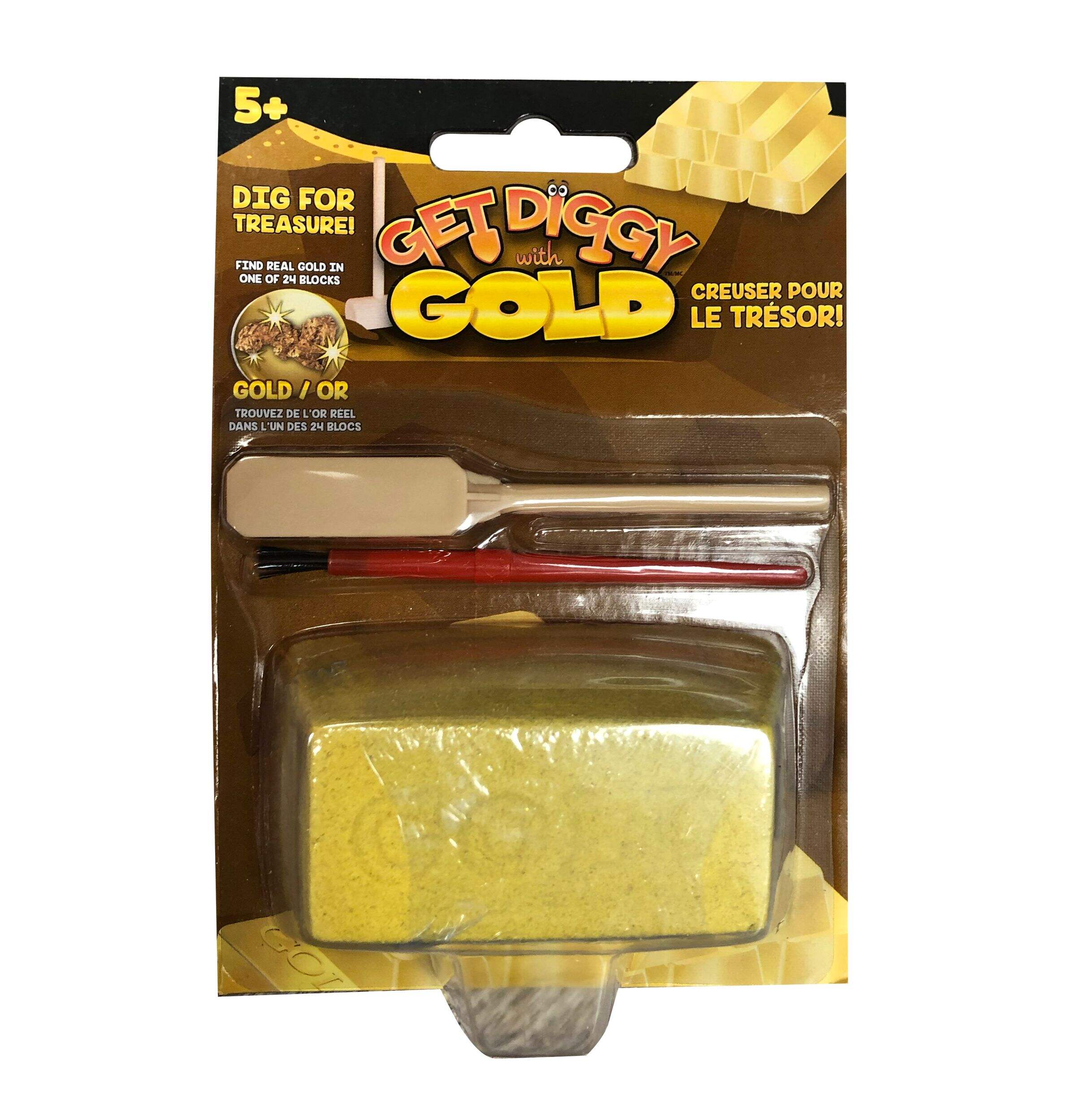 Get Diggy With It Gold Block, Gold, Ages 5+, for Birthday/Party Favour Front_Flat