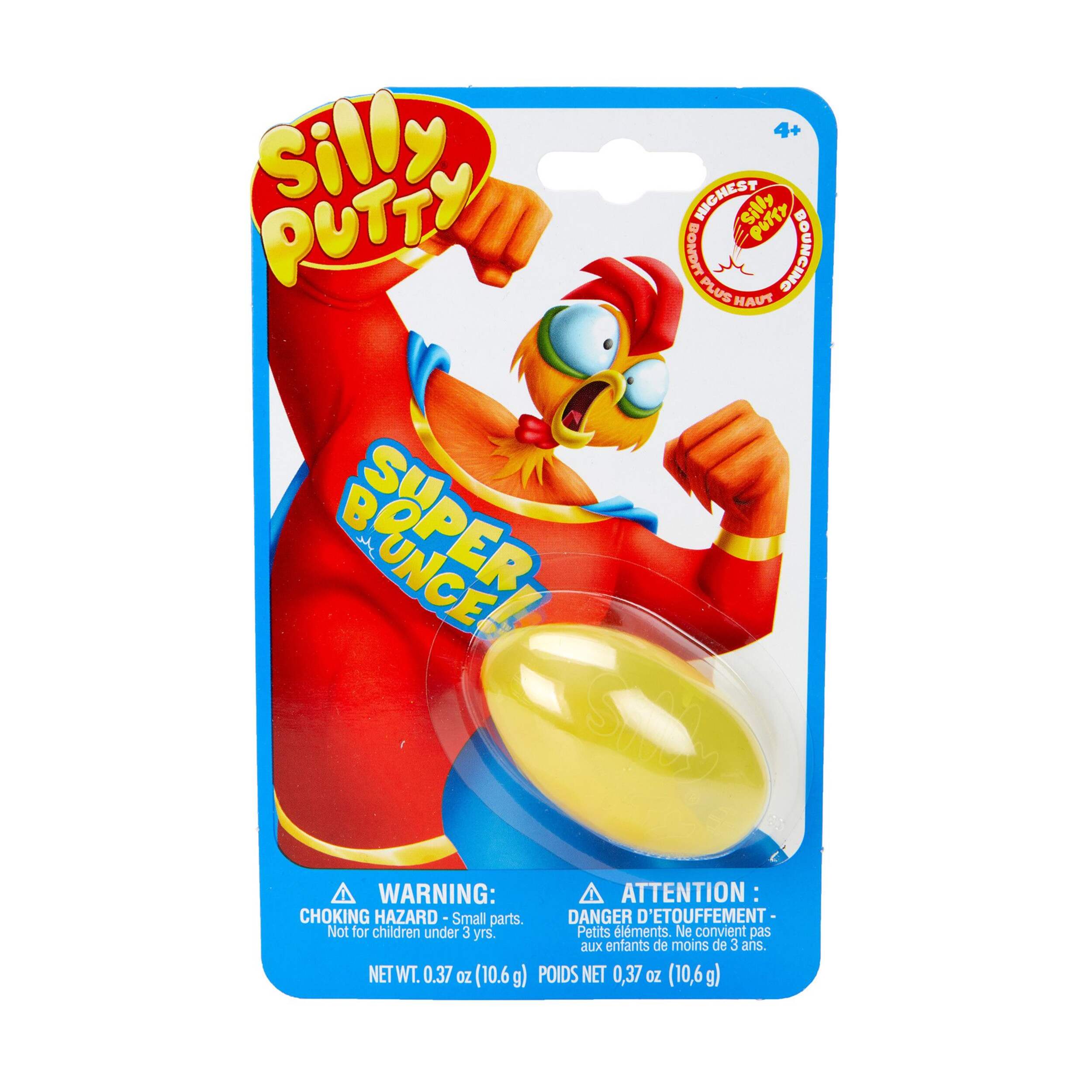 Crayola Silly Putty Super Bounce Egg, Yellow, Ages 4+, for Arts & Crafts/Birthday Favour Front_Flat