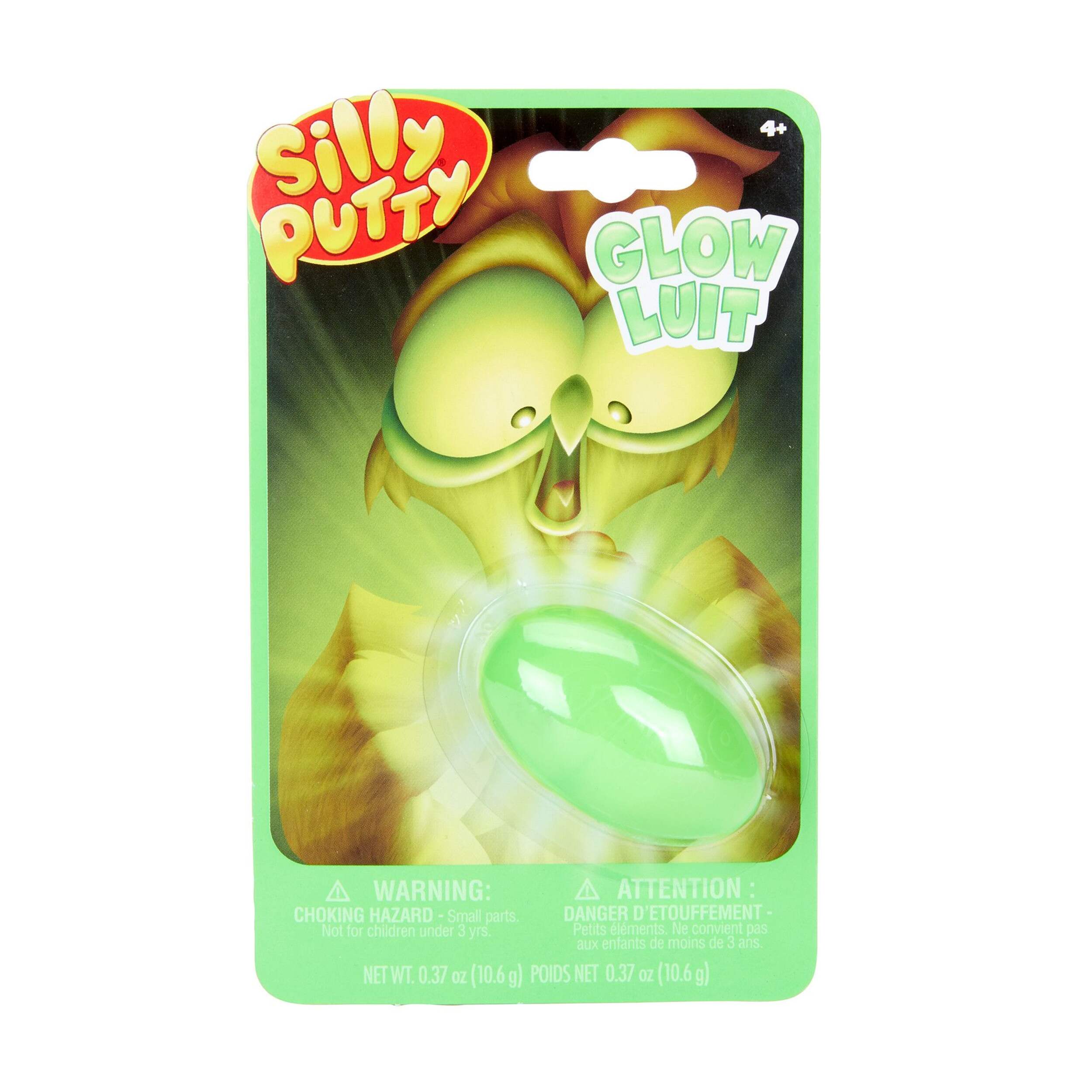 Crayola Glow-in-the-Dark Silly Putty Egg, Green, Ages 4+, for Arts & Crafts/Birthday Favour Front_Flat