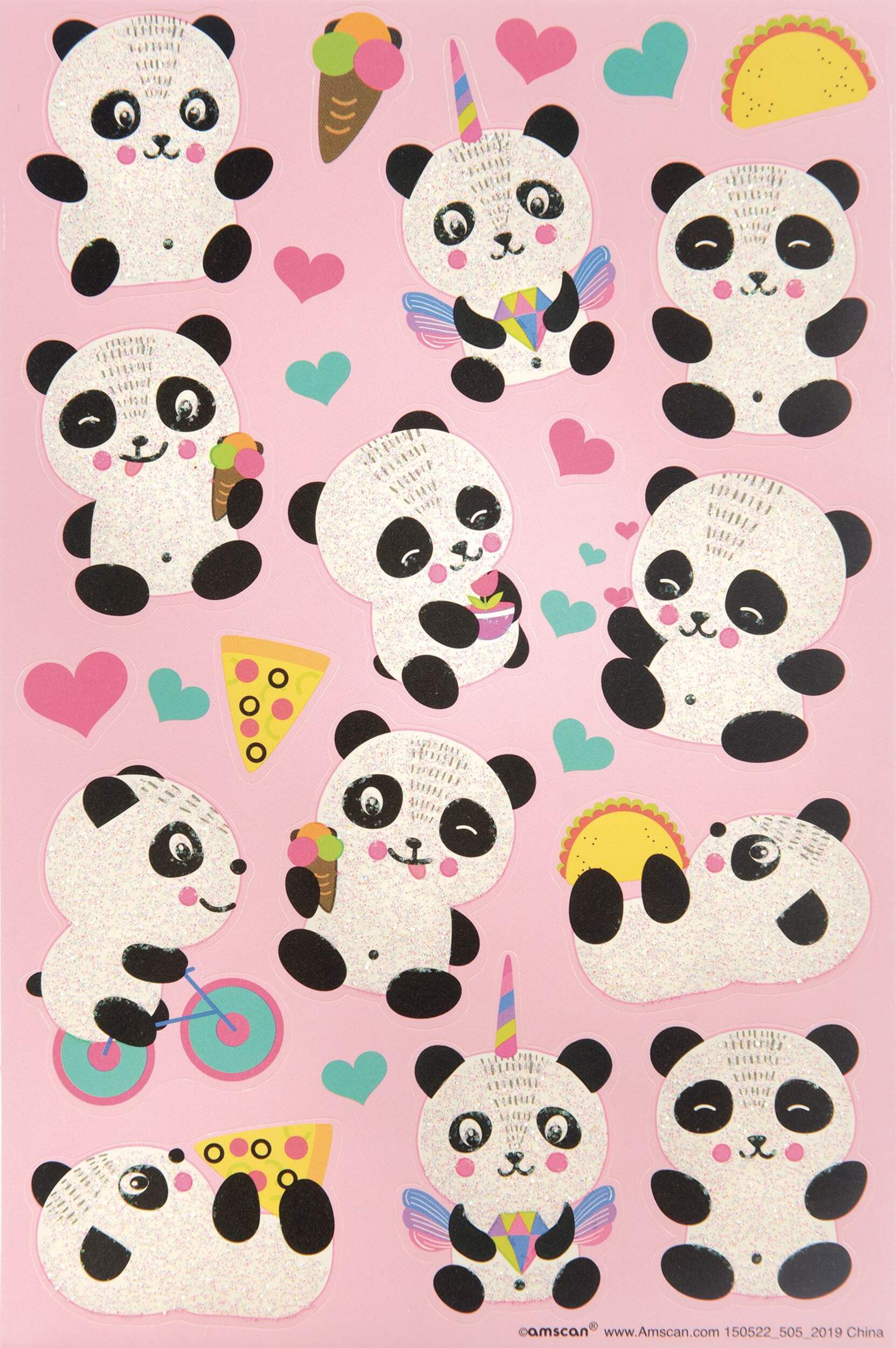 Playful Panda Stickers, 3-pk Front_Flat