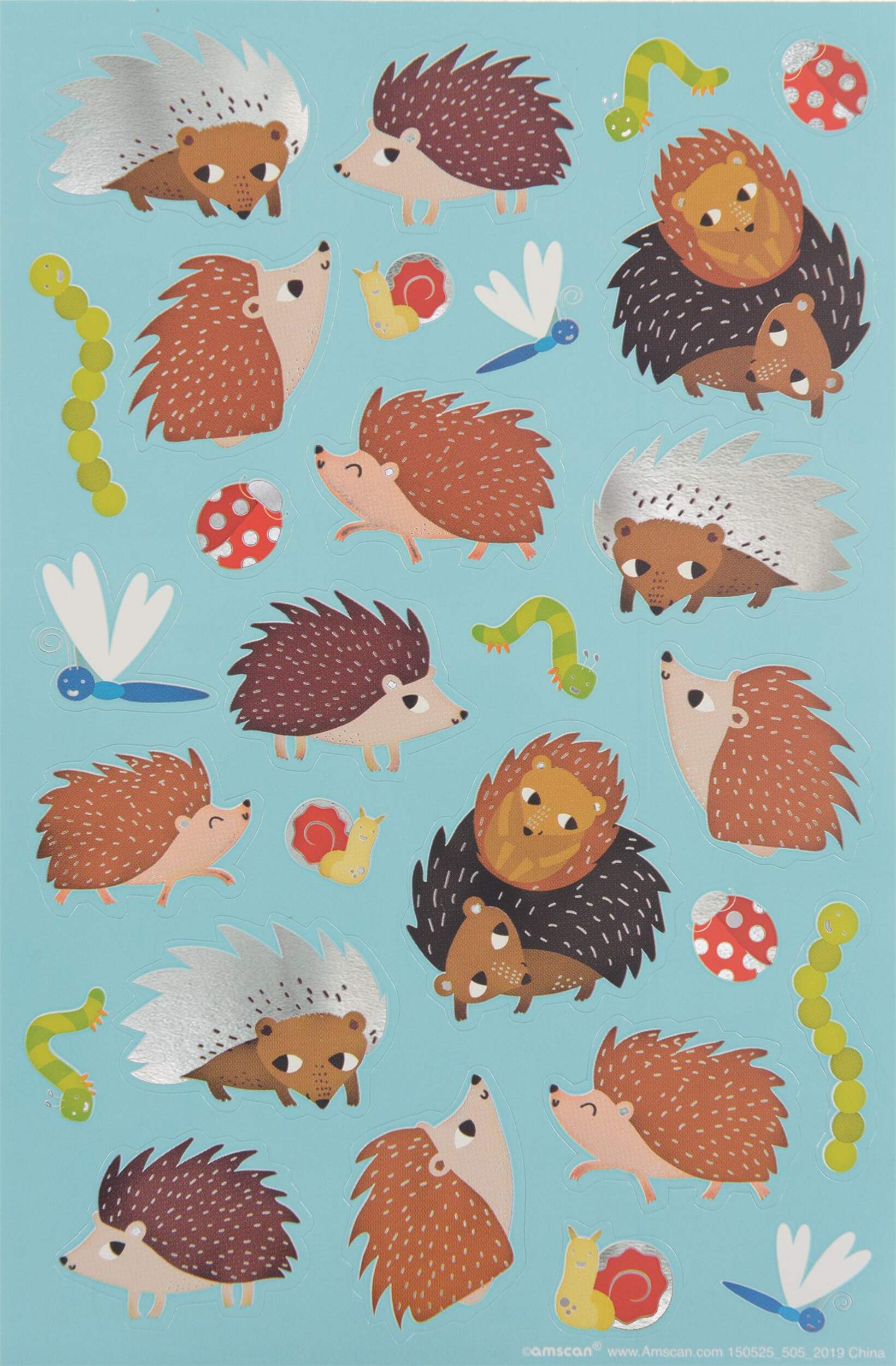 Hedgehog Cuteness Stickers, 3-pk Front_Flat