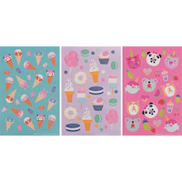 Cuddly Animal Ice Cream Stickers, 12-pk Front_Flat