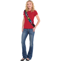 Balloon Birthday "It's My Birthday" Light-Up Sash, Black Multi-Coloured, One Size, Wearable Accessory for Birthdays