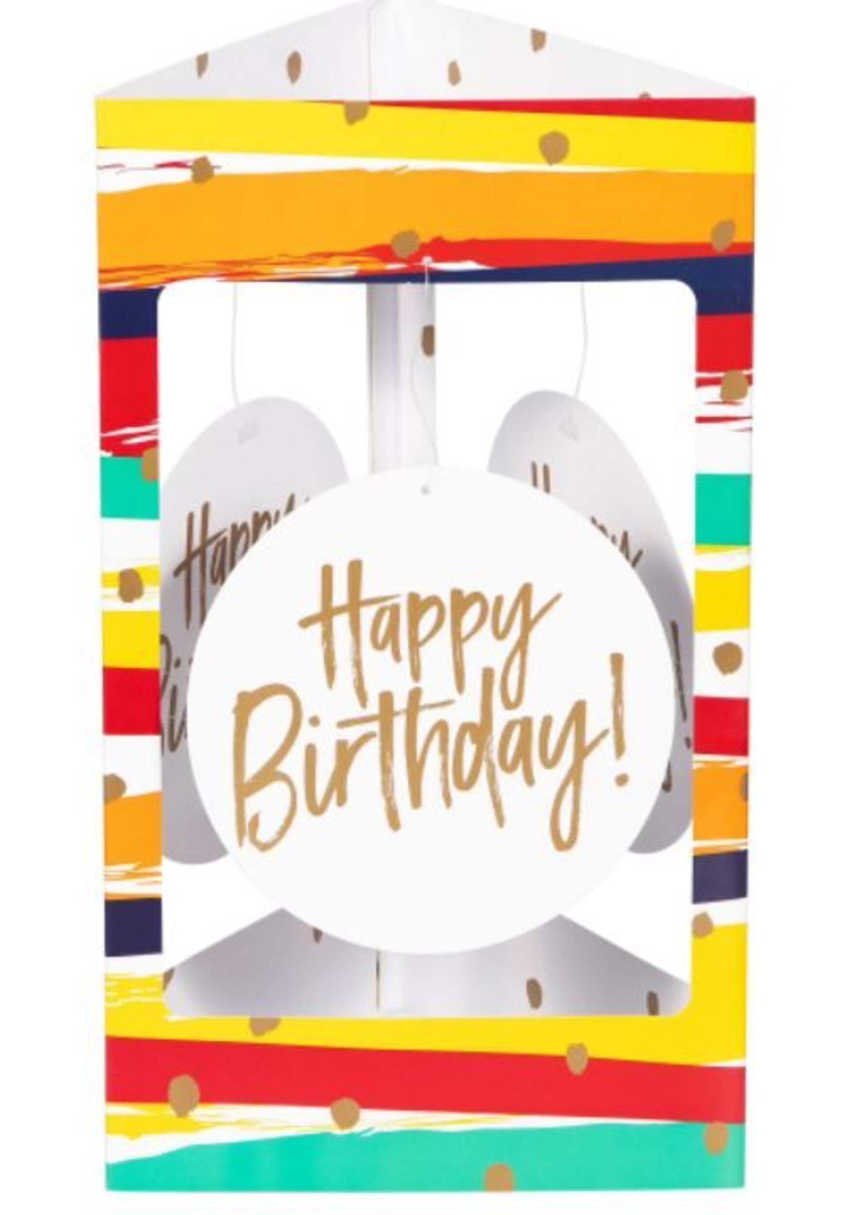 Sign Table Centerpiece Decorations, Multi-Coloured, Striped, 12-in, 2-pk, for Birthday Party Front_Elevated