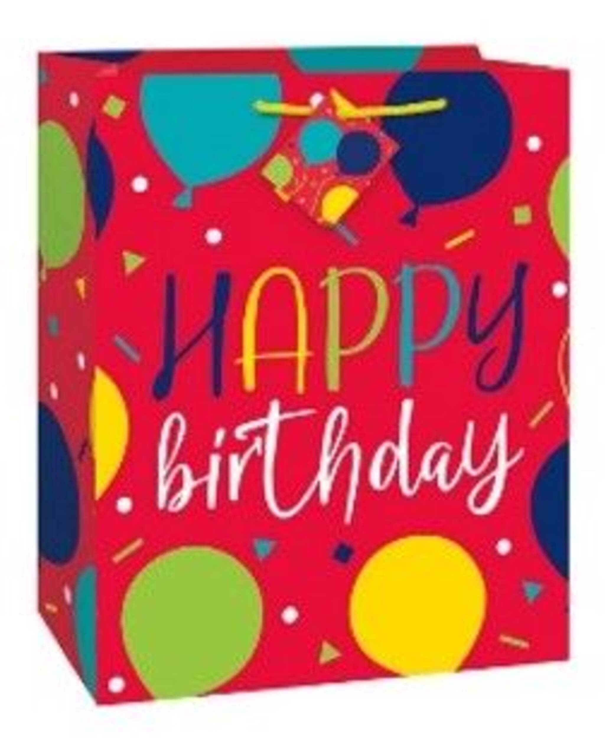 Sac à surprise d’anniversaire avec ballons Unique, 13&nbsp;po Front_Angled_Right