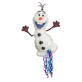 Disney Frozen Olaf Pinata Hanging Pull String Decoration, White, 13-in, Holds 2lb of Pinata Filler, for Birthday Parties Front_Flat