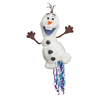 Disney Frozen Olaf Pinata Hanging Pull String Decoration, White, 13-in, Holds 2lb of Pinata Filler, for Birthday Parties Front_Flat