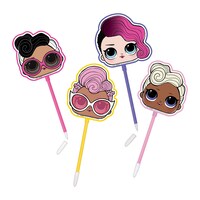 L.O.L Surprise! Dolls Writing Pens, Pink, 8-pk, for Arts & Crafts/Birthday Favour