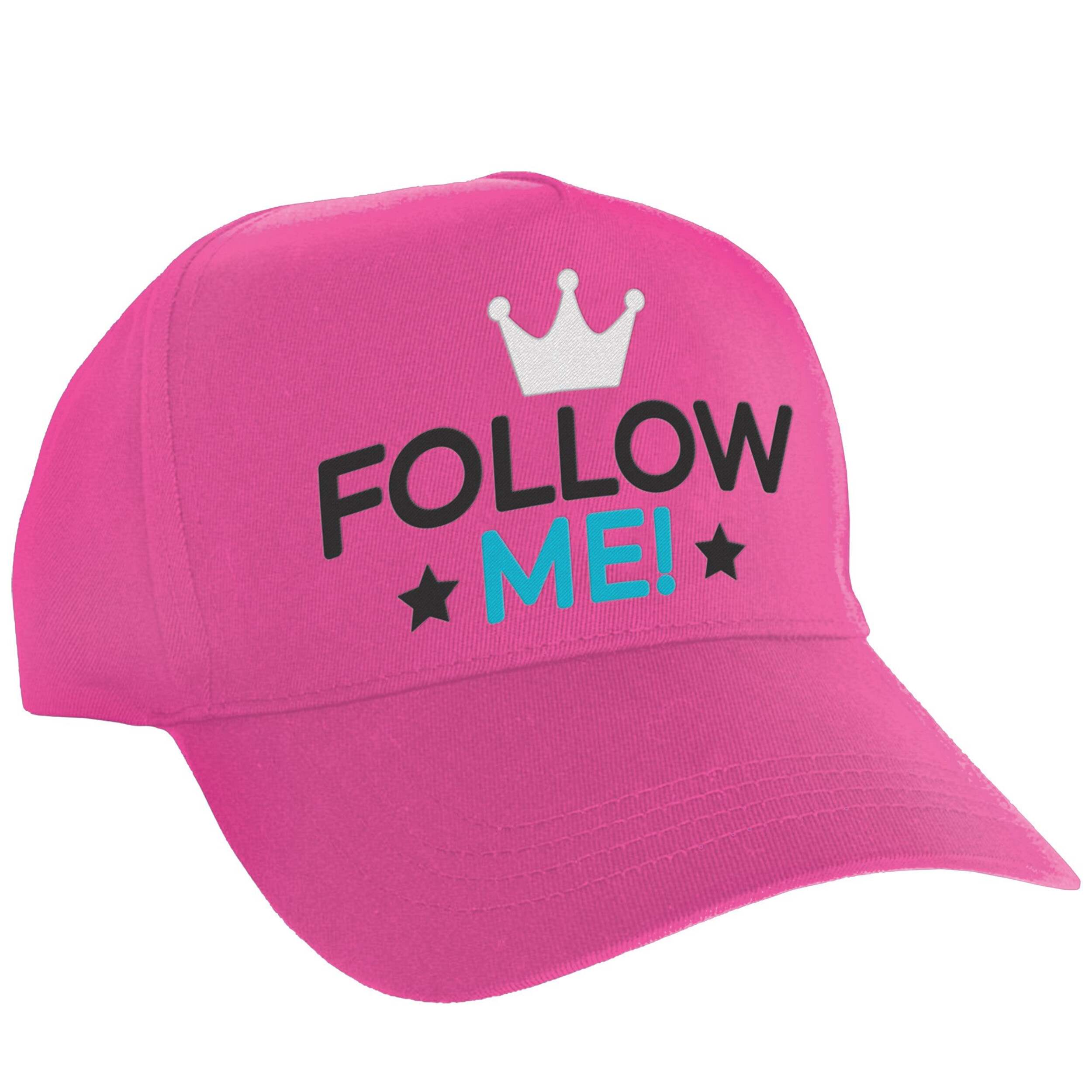 Internet Famous Follow Me! Casquette de baseball, rose, taille unique, accessoire à porter pour anniversaires Front_Angled_Right