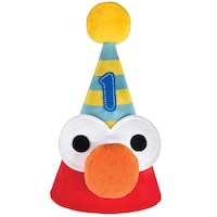 Sesame Street Elmo Cone Party Hats, Multi-Coloured, One Size, 1-pk, Wearable Accessories for Birthdays Front_Flat