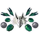 Jurassic World Room & Wall Decorating Kit, Green/White, 13-in, 11-pk, for Birthday Party Composite_or_Mixed