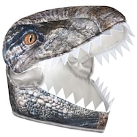 Chapeau dinosaure Monde jurassique, gris, taille unique, accessoire à porter pour anniversaires Front_Three_Fourths_Angled_Right