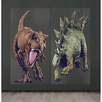 Jurassic World Plastic Scene Setter Background Decoration, Brown/Green, 18-in, 2-pk, for Birthday Party