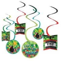 Ensemble de décorations en serpentins Pixel Party Front_Flat