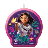 Disney Encanto Mirable Wax Candle, Purple/Pink, 3.5-in, for Birthday Party