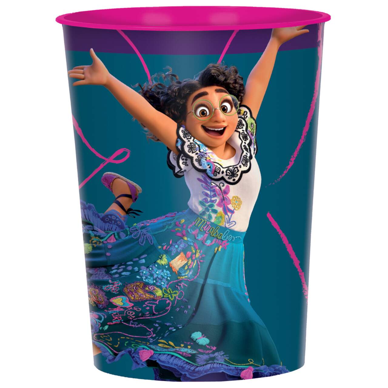 Disney Encanto Mirable, Plastic Reusable Favour Cup, Blue/Pink, 16-oz, for  Birthday Party