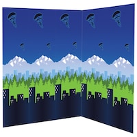Battle Royal Plastic Scene Setter Room Roll Background Decoration, Blue, 14.5-in, for Birthday Party