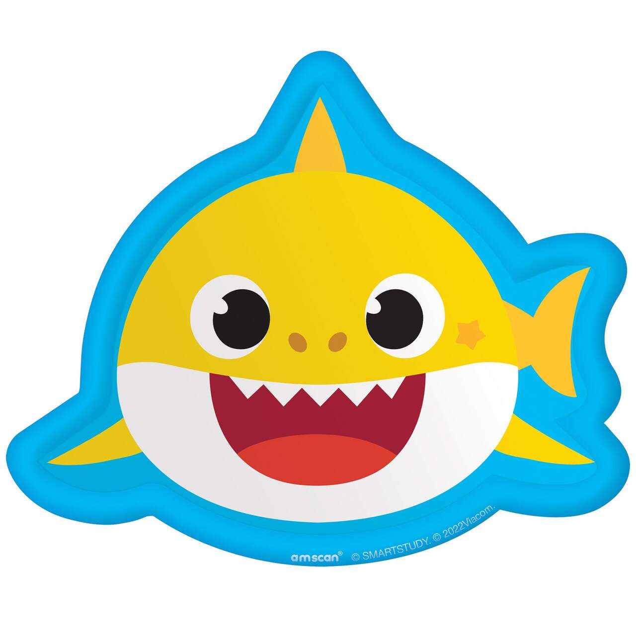 Baby Shark Paper Disposable Lunch Plates, Yellow/Blue, 8-in, 8 pk, for  Birthday Party