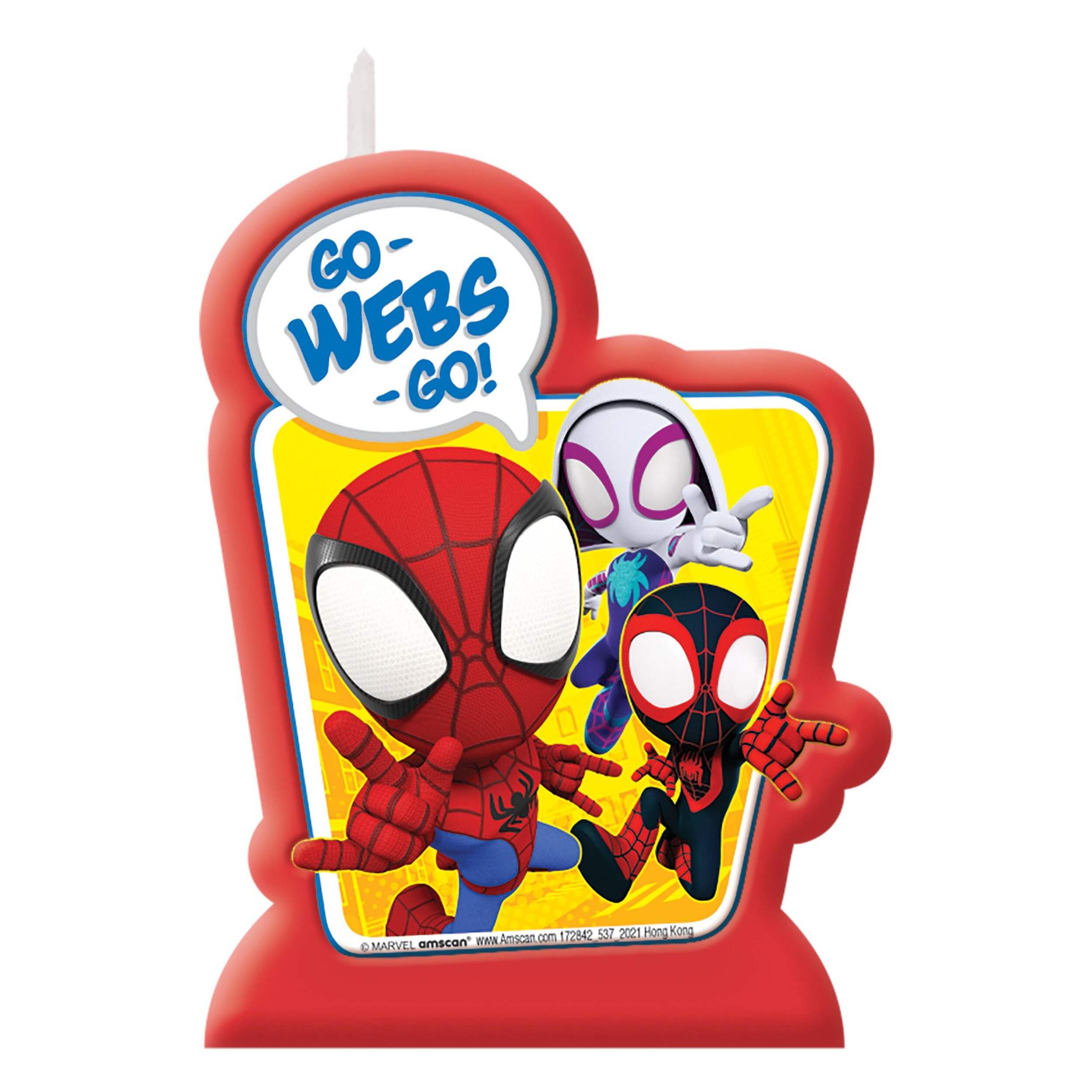 Spidey & His Amazing Friends Birthday Candle Front_Flat