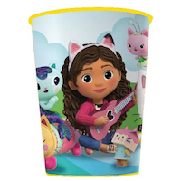 Gabby's Dollhouse Plastic Reusable Favour Cup, Multi-Coloured, 16-oz, for Birthday Party Supplies Front_Flat