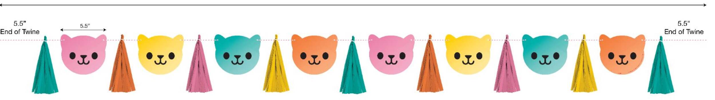 Gabby's Dollhouse Hanging Fringe Garland Banner Decoration, Multi-Coloured, 10-ft, for Birthday Party Decoration Front_Flat