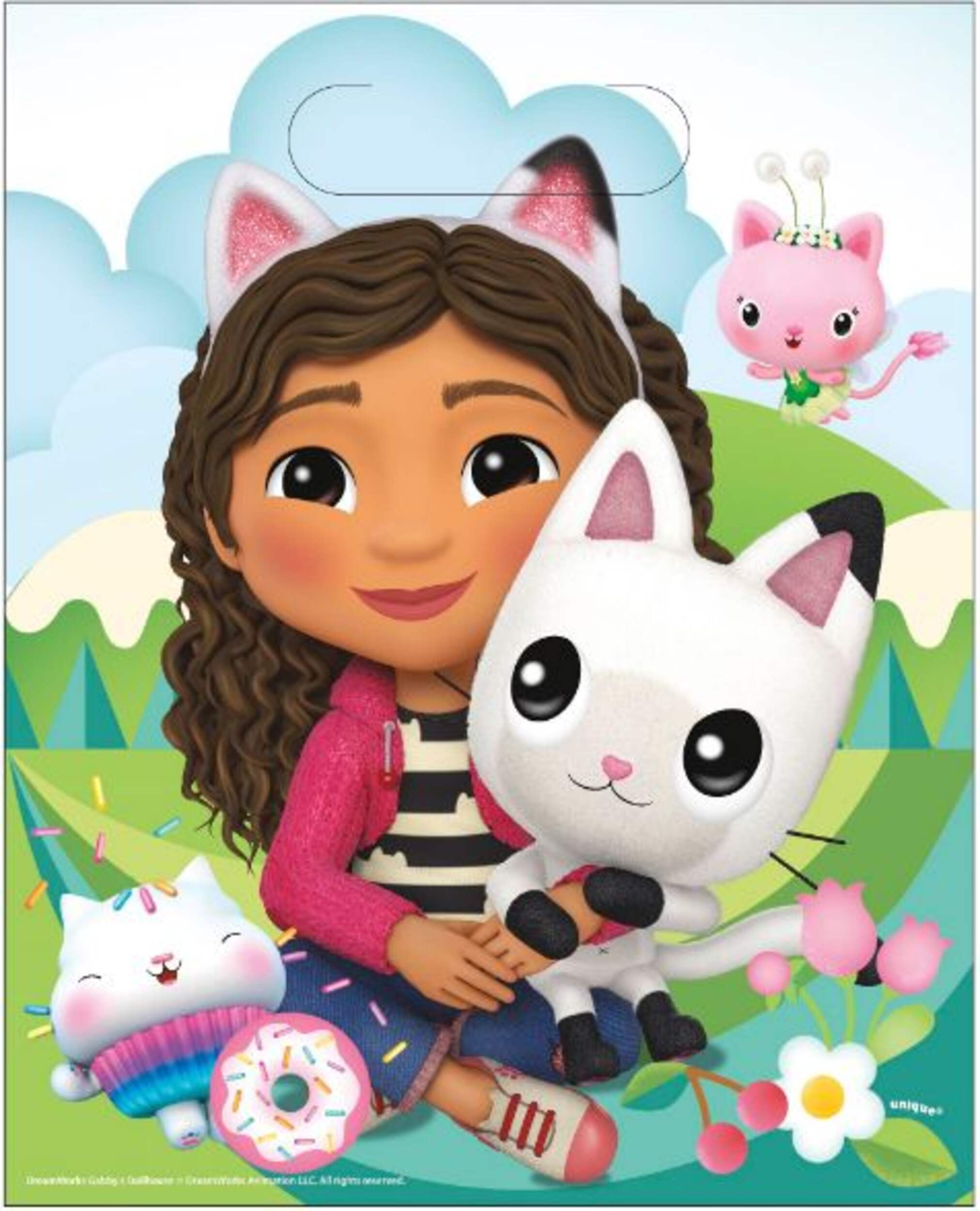 Gabby's Dollhouse Gift Bags, Multi-Coloured, 8.5-in, 8-pk, for Birthday Party Front_Flat