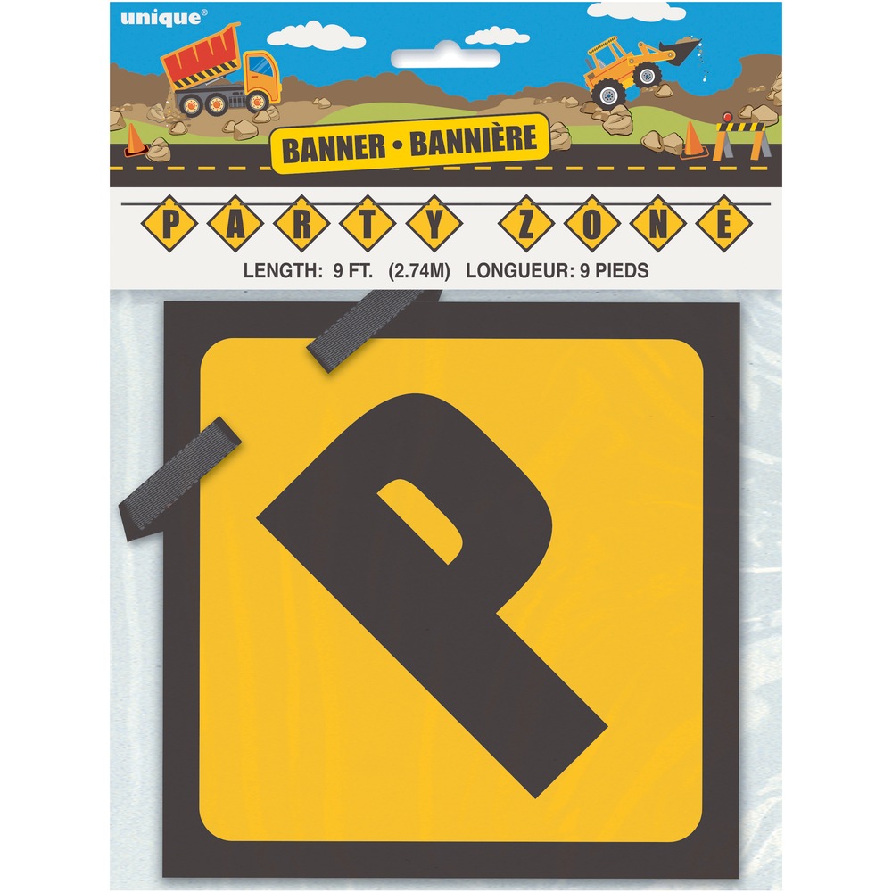Unique Construction Party Zone Block Banner Party City