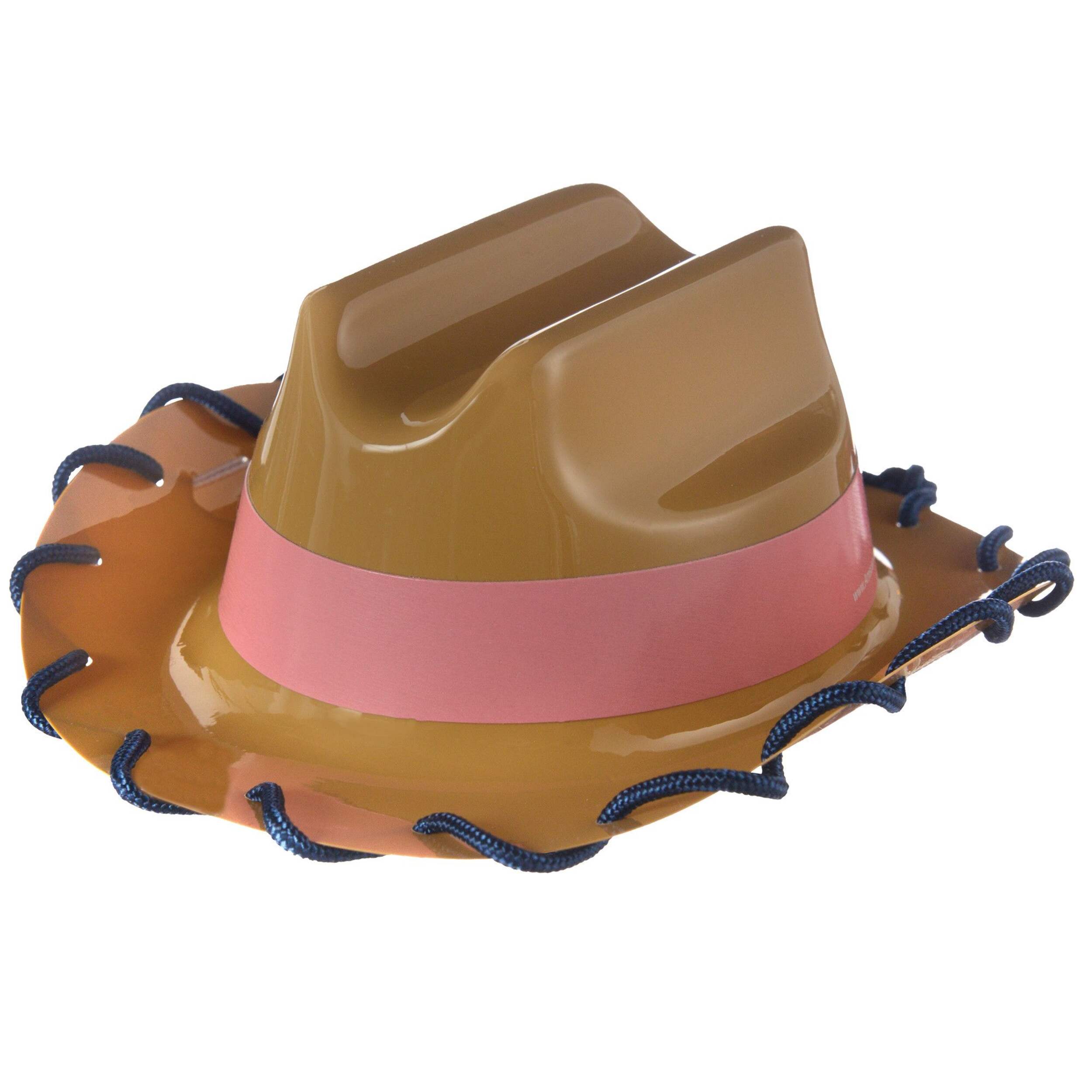 Chapeaux de cowgirl Saddle Up, brun/rose, taille unique, paq. 4, accessoires à porter pour anniversaires Front_Three_Fourths_Angled_Left