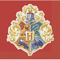 Harry Potter Square Paper Disposable Beverage Napkins, Red, 5-in, 16-pk, 2-ply, for Birthday Party