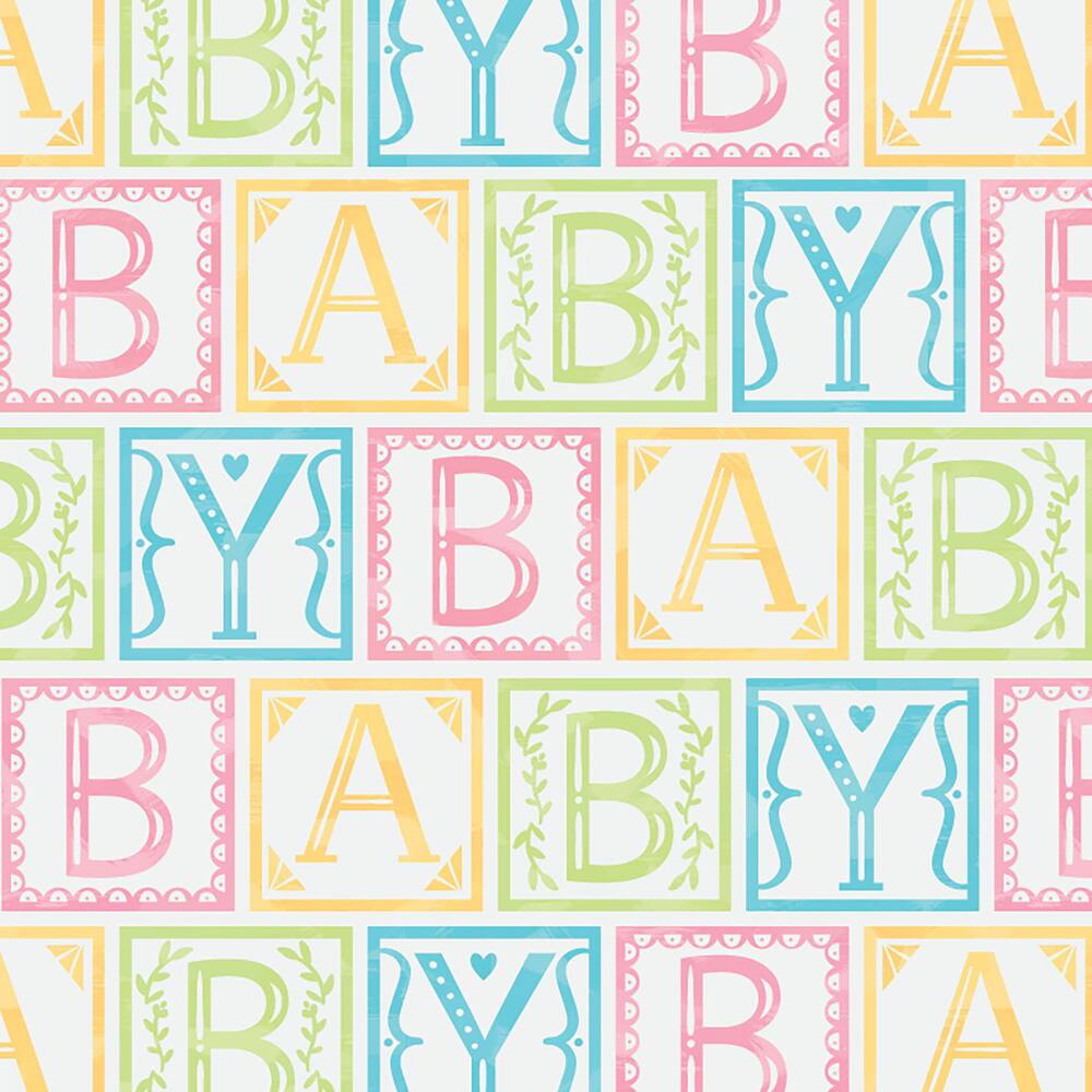 Baby Blocks Paper Giftwrap, 40-sqft | Canadian Tire