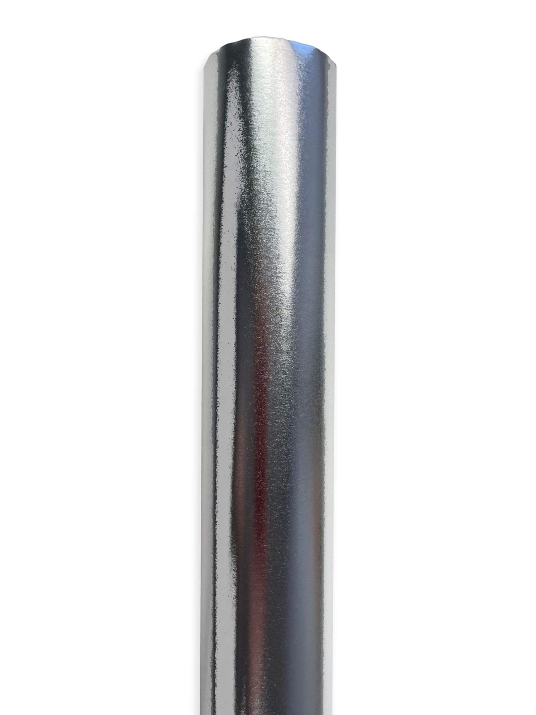 Foil Gift Wrapping Paper, Silver, 12-ft, for Birthday/Christmas/Graduation CloseUp