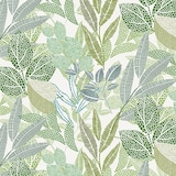 Gift Wrapping Paper, Green, Leaves, 16-ft, for Wedding/Graduation/Birthday CloseUp