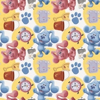 Nickelodeon Blue's Clues Gift Wrapping Paper, Yellow/Blue, 5-ft, for Birthday Party Front_Flat