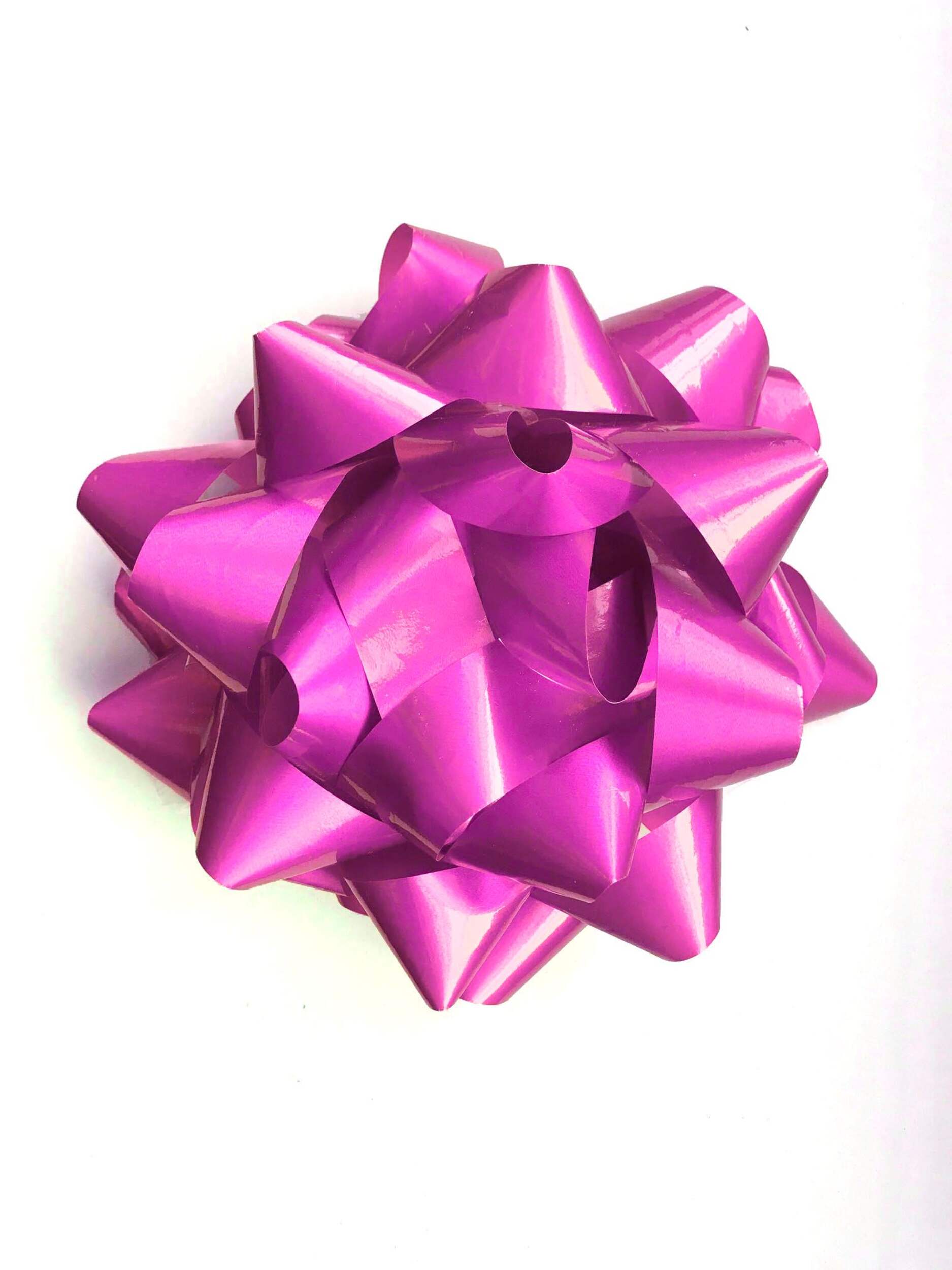 Gift Wrapping Bow, Pink, 9-in, for Gender Reveal/Baby Shower/Valentine's Day Front_Flat