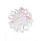 Gift Wrapping Bow, White, 9-in, for Graduation/Birthday/Wedding Front_Flat