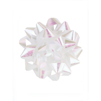 Gift Wrapping Bow, White, 9-in, for Graduation/Birthday/Wedding Front_Flat