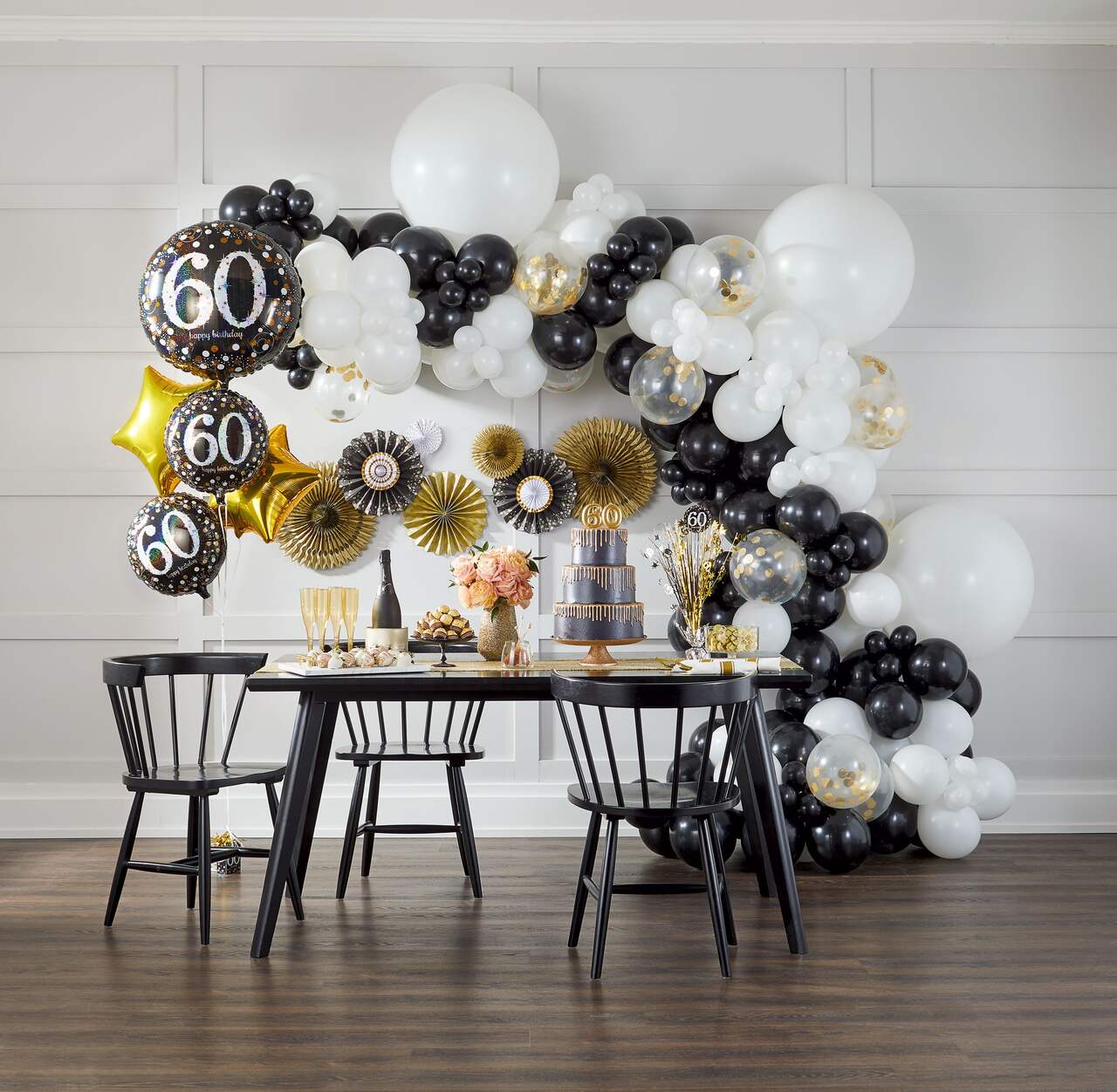 Bouquet de ballons scintillants pour la fête de 60 ans, paq. 5