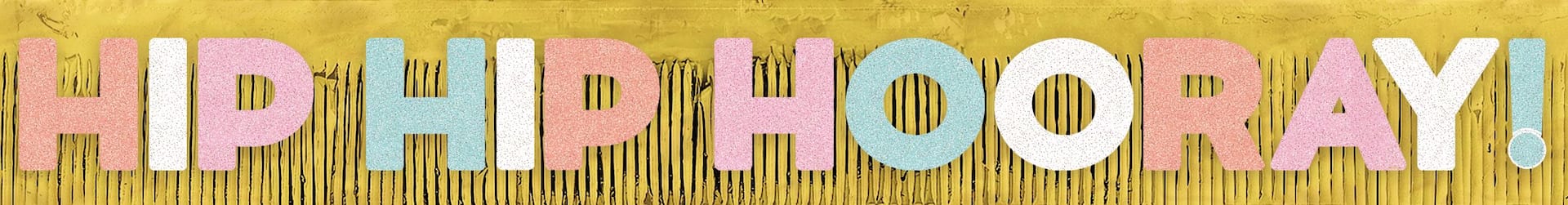 Giant Hip Hip Hooray Glitter Fringe Birthday Banner | Canadian Tire