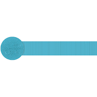 Hanging Crepe Paper Streamer Decoration, Carribean Blue, 81-ft, for Baby Shower/Birthday/Hanukkah Overhead_Flat