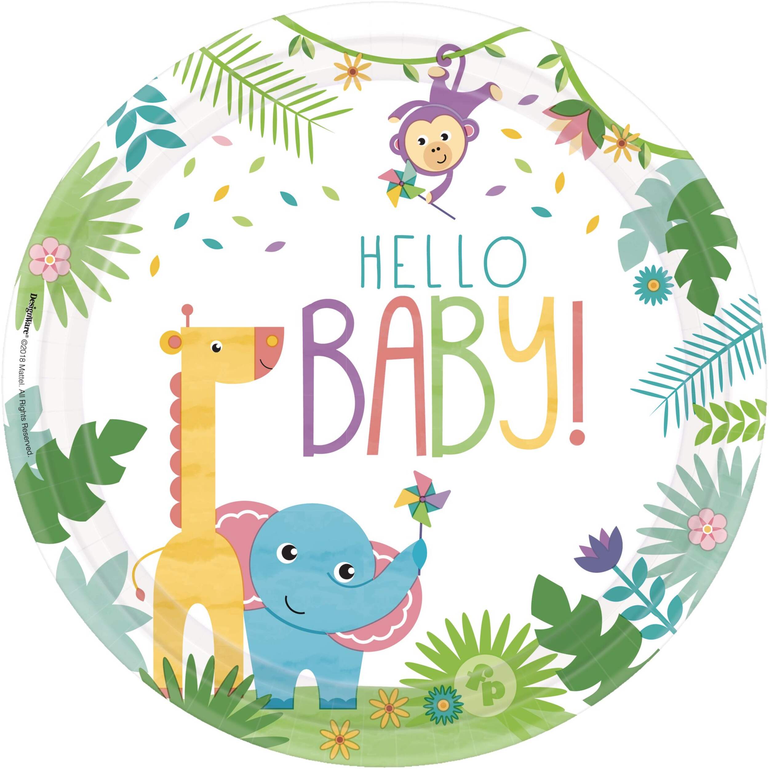 Fisher-Price Hello Baby Dinner Plates, 8-pk Overhead_Flat