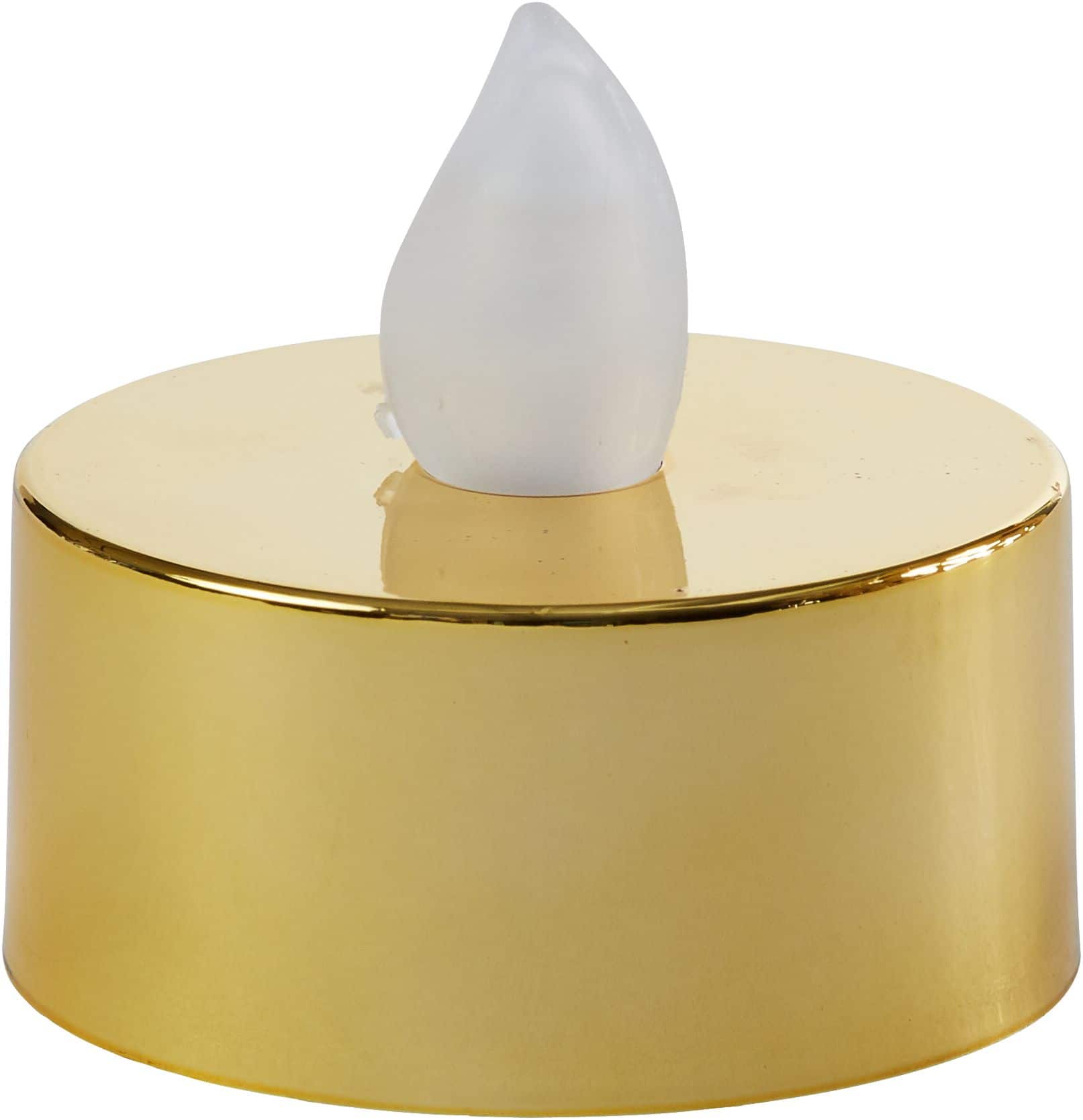 Metallic Tealight Flameless LED Candles, Assorted Colours, 1.5-in, 18 ...