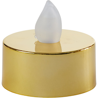Metallic Tealight Flameless LED Candles, Assorted Colours, 1.5-in, 18-pk, for Wedding/Birthday Party Front_Elevated