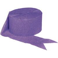 Hanging Crepe Paper Streamer Decoration, Purple, 81-ft, for Mardi Gras/Birthday