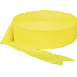 Serpentin décoratif en papier crêpé suspendu, jaune, 81 pi, pour fête d'été/anniversaire Front_Elevated