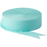 Hanging Crepe Paper Streamer Decoration, Blue, 500-ft, for Baby Shower/Birthday/Hanukkah Front_Elevated